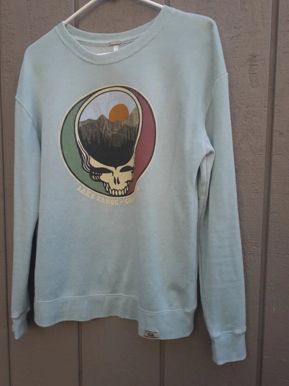 Grateful Dead Lake Tahoe Colorado S Sweatshirt Baby Blue Dead & Co Mountains S - Picture 10 of 10